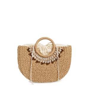 Borsa Leggera da Donna Nordstrom Marrone con Dettagli in Perline, Manico in Paglia e Chiusura a Coulisse in Tela, Colore Unico per Uso Quotidiano Estivo - Product Image 1