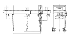 맞춤형 건설 현장 전기 레일 장착 모바일 더블 거더 갠트리 크레인 30t 40t 50t - Product Image 6