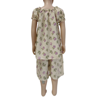Conjunto de Pijama Floral de Verano para Niñas, Bonito, Transpirable, Cómodo, Moderno, de Alta Calidad, en Rayón