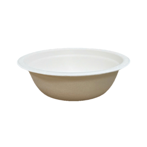Bol rond en bagasse de 12 oz, jetable, biodégradable, pour la vente en gros aux restaurants - Product Image 1