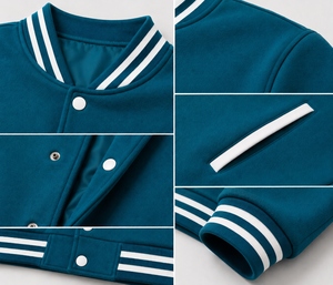 Chaqueta Varsity Moderna para Hombre, Chaqueta de Béisbol con Bordado Personalizado, Chaqueta Universitaria 100% Poliéster, Chaqueta Bomber Informal - Product Image 6