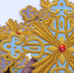 Ventes chaudes, patchs de club rotatif, logo personnalisé, faits à la main, broderie au fil de bullion, chenille, haute qualité, étiquette croisée, art - Product Image 2