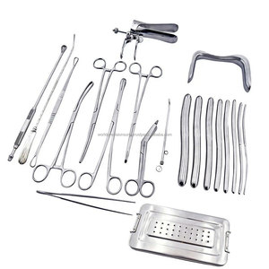 Kit de Instrumentos Quirúrgicos Básicos de Ginecología DNC para Uso en Hospitales y Clínicas, Dilatadores Hegar, Espéculos Vaginales, Pinzas Uterinas, Catéter - Product Image 2
