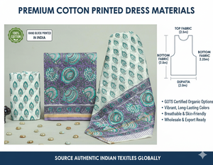 Tela de Algodón Premium con Estampado Floral Pastel para Vestidos, Material sin Coser para Trajes Étnicos de Verano, Venta al por Mayor, Conjunto Salwar para Niñas Indias - Product Image 6