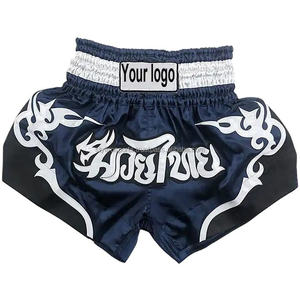 Pantalones cortos de boxeo Muay Thai de moda al por mayor de alta calidad con patrón de impresión de logotipo personalizado Uso de entrenamiento MMA - Product Image 2