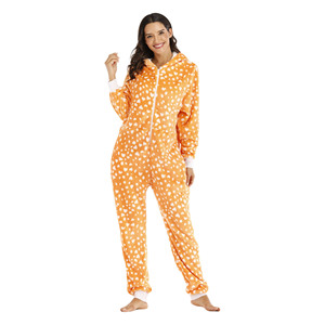 Women's Winter Casual <strong>Halloween</strong> Leopard Print Animal Ear Hooded Woven Breathable Soft <strong>Onesie</strong> One Piece <strong>Adult</strong> Loungewear Romper - Product Image 5