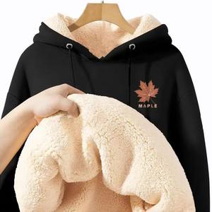 Sweat-shirt pour femme en velours d'agneau épaissi, décontracté, chaud, coupe-vent, écologique, respirant, hiver 2025, manches longues, pour jeunes - Product Image 1