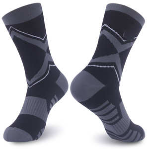 Chaussettes de sport en tissu tissé pour homme, compression, antidérapantes, solides, écologiques, antibactériennes, décompression du mollet, course à pied, automne - Product Image 3