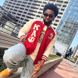 Chaqueta Universitaria de Forro Polar Kappa Alpha Psi Krimson, Letra Griega Clásica, Ropa Exterior Informal para Fraternidad - Product Image 6