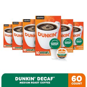 Café torréfié moyen sans caféine Dunkin', 60 dosettes Keurig K-Cup - Product Image 3