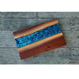 Bloc à découper en bois et résine époxy bleue de bonne qualité pour la cuisine planche à découper le fromage personnalisée pour le Restaurant et la maison - Product Image 5