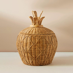 Best Quality Fruit Shape <b>Rattan</b> <b>Basket</b> Pineapple Kid Bed Room Decoration Handmade Natural <b>Baskets</b> Wholesale - Product Image 4