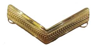 Écussons brodés en métal uniforme en forme de chevron pour vestes personnalisées, badges décoratifs et garnitures d'insignes - Product Image 3