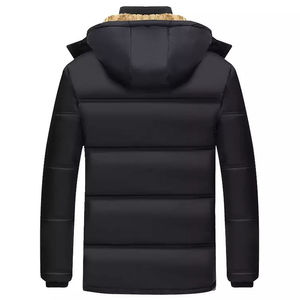 Vente en gros Nouvelle veste matelassée en coton pour homme à fermeture éclair personnalisée à la mode avec impression de lettres et sangle épaisse Veste en duvet pour homme - Product Image 3