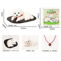 Jouet anti-stress chaton moelleux effet eau - Jouets sensoriels à presser en peluche TPR réaliste pour adultes et adolescents