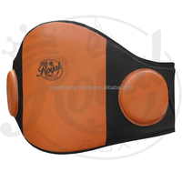 Pelindung Dada Kulit Kustom Reversibel untuk Kickboxing MMA Muay Thai Pelindung Perut Atas untuk Pukulan Berat Tinju