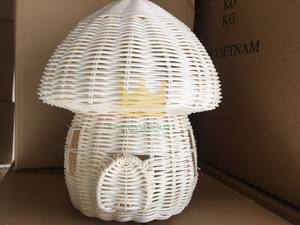 Niño vintage decorativo de ratán estilo de casa hecha a mano 100% respetuoso del medio ambiente con tapa desmontable - Product Image 3