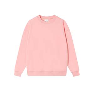 Cotton Loop Pullover Loose Knitted Hooded <b>Sweatshirt</b> Formal with Breathable Feature for Autumn Season Front Logo - Product Image 4