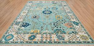 Alfombras de Lana Pura Hechas a Mano de Alta Calidad, Diseño Ushak Premium, Duraderas, Lavables, Antideslizantes para el Hogar - Product Image 6