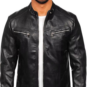 Chaqueta de Cuero Sintético PU Estilo Motero Clásico para Hombre, Diseño con Cierre, Talla Grande hasta 8XL, Otoño-Invierno - Product Image 1