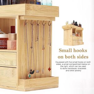 Mangowood <b>Makeup</b> Organizer Cosmetic Jewelry <b>Storage</b> Organizer Multi-Function Make up Box Stand <b>for</b> Vanity, Desk, Bathroom - Product Image 5
