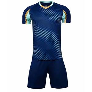 Uniforme de fútbol de moda para hombre, camiseta de poliéster transpirable con pantalones cortos, traje deportivo sólido, entrenamiento, secado rápido, transpirable - Product Image 3