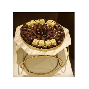 Two <b>Tier</b> Round Shape Eco-Friendly Dessert Decorators <b>Cake</b> Snacks Serving <b>Stand</b> in Metal Gold Color for Home Usage - Product Image 6