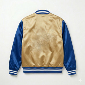 Custom Logo Streetwear Satin Varsity Jacket Winter Jacket Trendy Urban Style Satin Varsity Jacket - Product Image 2