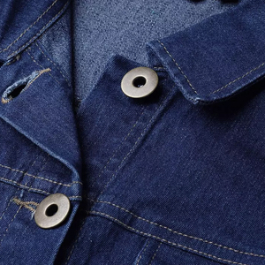 2025 nouveautés à manches longues recadrée dames Denim veste personnaliser Logo couleur bleue unie séchage rapide Jeans vestes pour femmes - Product Image 5