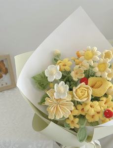 Ramos de Rosas de Lirio Tejidos a Mano, Flores Artificiales de Ganchillo, Regalos para Graduación, Decoración del Hogar, Ramo de Novia - Product Image 3