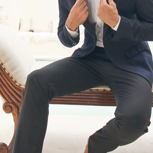 Pantalones Formales Clásicos de Corte Recto para Hombre BEAM PAT01 XL 100% Poliéster con Cierre de Cremallera, Cintura Media, Color Sólido, Cómodos, Frente Plano, para Verano - Product Image 3