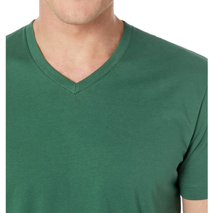 Camisetas de Cuello en V para Hombre, Manga Corta, Alta Calidad, Nuevos Estilos Casuales, Camisetas 100% Algodón, Camiseta Extra Grande 2024, Logotipo con Estampado Personalizado - Product Image 4