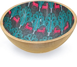 Wholesale Vintage <b>Large</b> Salad Fruit Serving Bowl Highly Durable Disposable Household Wooden Dough Woven Wood Spoon Type <b>Box</b> - Product Image 1