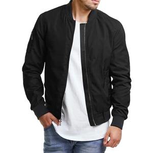 Blouson d'aviateur de qualité supérieure pour hommes de meilleure qualité Logo personnalisé toile tissu col montant 2025 coupe ajustée - Product Image 2