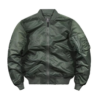 Vente en gros de blouson pour hommes de haute qualité avec logo personnalisé Blouson aviateur en coton MA1 Flight personnalisé pour hommes
