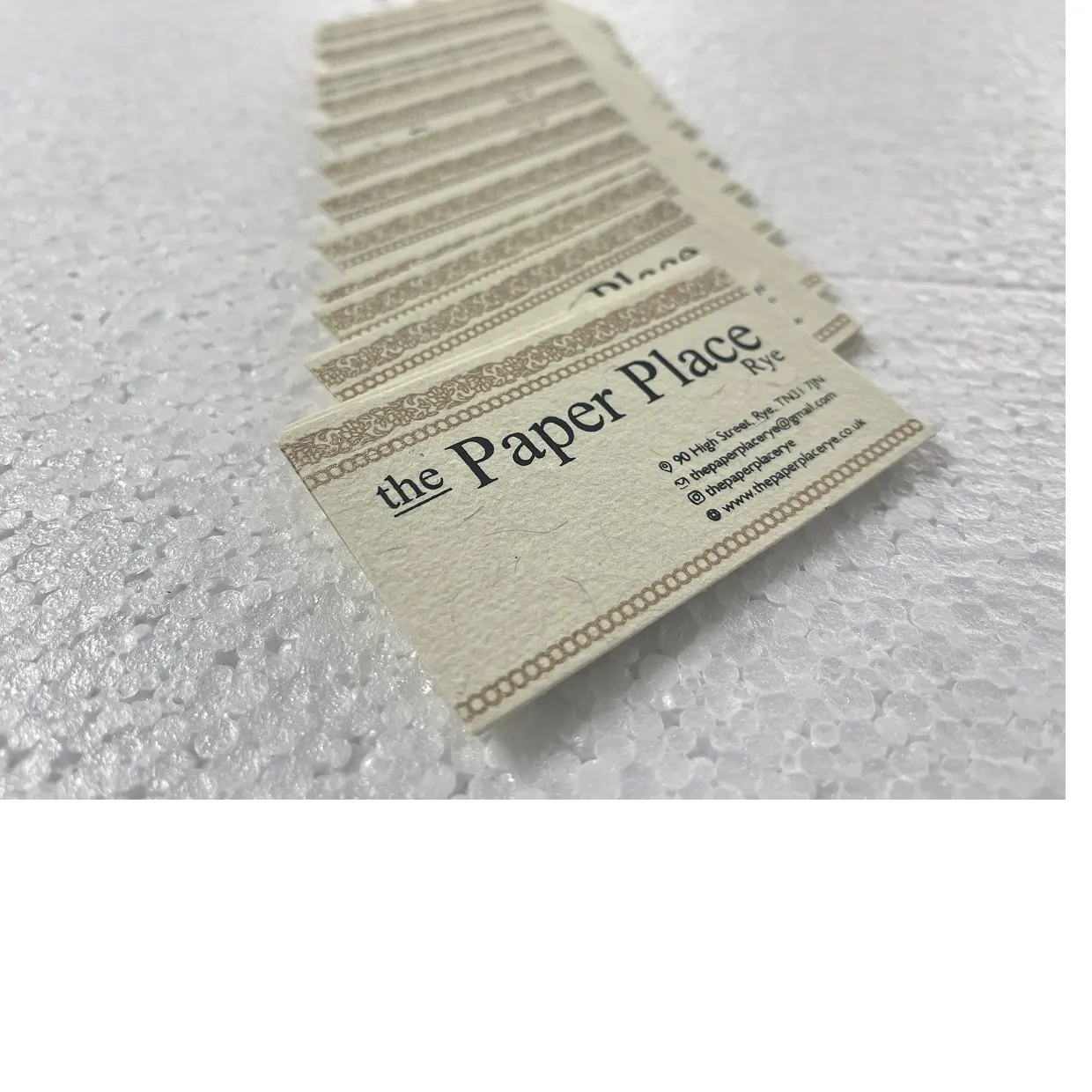 นามบัตรกระดาษทำด้วยมือทำจากใยปอพิมพ์โลโก้ตามข้อกำหนดของคุณ