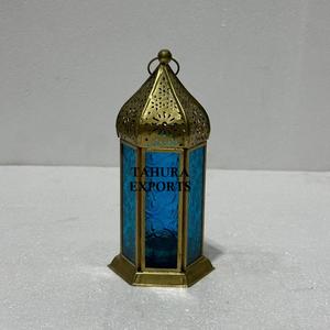 Vintage Inspired <b>Lantern</b> <b>Candle</b> <b>Holder</b> With Glass Panels And Metal Frame Perfect For Creating A Cozy Glow In Any Living Space - Product Image 5