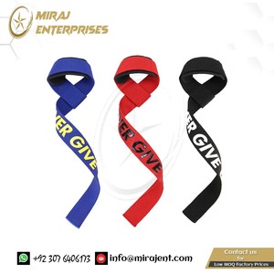 Banda de soporte de muñeca con mancuernas proveedor mayorista tira de levantamiento de pesas gimnasio Fitness levantamiento de pesas correas de agarre de mano - Product Image 2