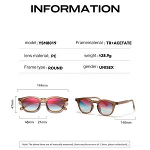 Gafas de Sol de Diseño Ovaladas con Lentes Polarizadas UV400 Sunray, Película Colorida, Gafas de Sol Retro para Mujer, Gafas de Moda Vintage para Hombre - Product Image 4