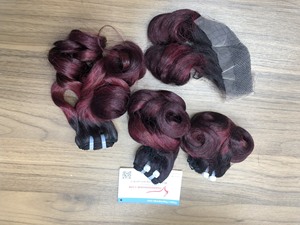 ผมดิบของมนุษย์ผมเงางามเป็นลอนคลื่นตรงลอนคลื่นมหาสมุทรถักเปียหยิกแบบฝรั่งเศสจากเวียดนาม - Product Image 5