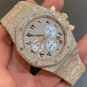Luxury Gold Iced Out Moissanite <b>Watch</b> VVS Hip Hop Jewellery Diamond Chronograph <b>Wrist</b> <b>Watch</b> - Product Image 2