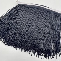 5 mètres en gros, franges de 15 cm en perles de verre lourdes de haute qualité, pompons cérémoniels personnalisés, garniture de rideaux couleur sur mesure