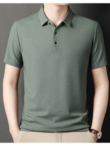 T-shirt d'été senior à revers gaufré pour hommes New Business Casual Polo à manches courtes pour hommes - Product Image 2