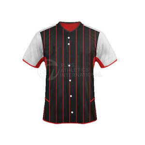 Conjunto de uniforme de béisbol duradero con jersey de múltiples paneles y pantalones de punto doble uniforme de béisbol con cuello en V - Product Image 4