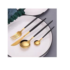 Palacio de mango largo de acero inoxidable cubiertos espejo pulido latón hierro uso doméstico estilo moderno cubiertos boda restaurante - Product Image 1