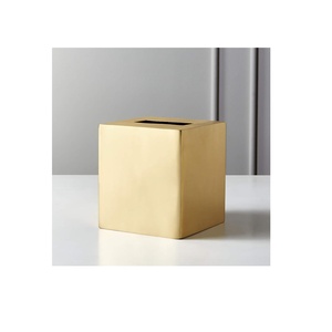Wholesale Modern Brass <b>Tissue</b> Box and Decorative Home Bathroom Container <b>Tissue</b> <b>Paper</b> in Box for Selling - Product Image 6