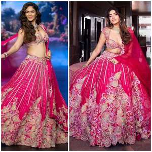 Ropa de boda tradicional india y paquistaní Heavy Zari Work bordado Lehenga Choli colecciones para funciones nupciales - Product Image 2