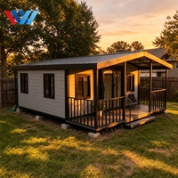 Maison de jardin extensible en conteneur avec une configuration de 1 à 3 chambres pour habitation familiale ou unité de location