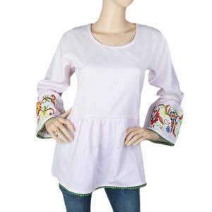 Blusa Plisada Estilo Western para Mujer - Rosa Claro - Product Image 4