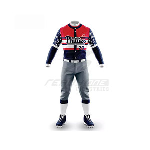 Custom Made Professional <b>Baseball</b> Uniform Breathable Heat-Transfer Printed 100% Polyester High Quality Custom Brand Made - Product Image 2